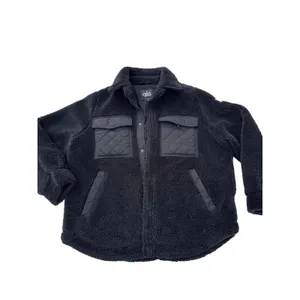 Alo Yoga Black Sherpa Edge Shacket M thumbnail 2