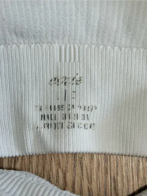 aerie‎ Ribbed Scoop Sports Bralette - Cream/White thumbnail 3