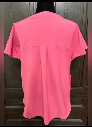 Climate Right by Cuddl Duds Pink Short sleeve Scrub - Size Medium thumbnail 2