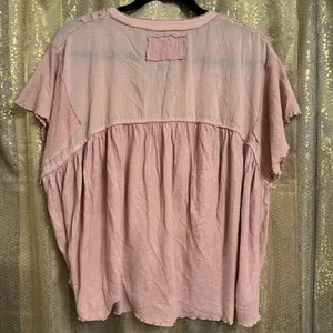 Free People We The Free Blush Pink Sophia Button Down Blouse Small NWOT thumbnail 2