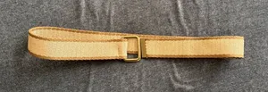 Aritzia Beige Canvas Slide Belt with Brass Buckle - Unbranded thumbnail 1