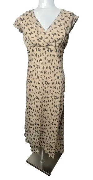 Vintage AGB Byer‎ California Butterfly Dress Size 12 Babydoll Asymmetrical Y2K thumbnail 1