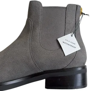 NWT Cole Haan Waterproof Leather Ankle Boots Grey Size 5 1/2 thumbnail 2