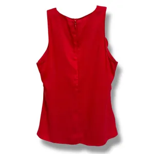 Ann Taylor Petite Red Petal Flower Applique‎ Sleeveless Shell Top Blouse 4P thumbnail 4