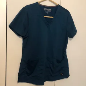 Grey’s Anatomy Professional Wear By Barco Ocean Blue Women’s Medium Scrub Top thumbnail 1
