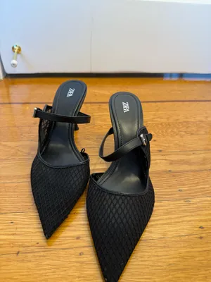 Zara Lace black heel / mule thumbnail 2