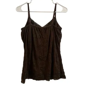 Y2k lace Trim Babydoll camisole tank top Women’s Large thumbnail 5
