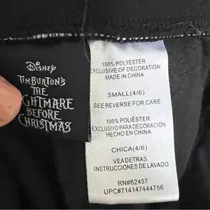 Disney Tim Burton nightmare before Christmas black and silver sweatpants thumbnail 5