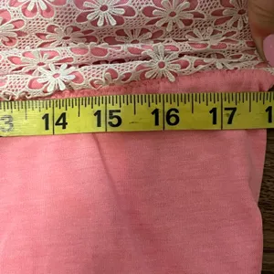 Victoria’s Secret Babydoll Pajama Tank Top Bubblegum Pink With Off White Daisy Coquette Lace Medium thumbnail 9