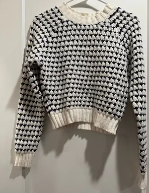 All in Favor Navy and Cream Stripe Knit Sweater‎ Size Xs thumbnail 1