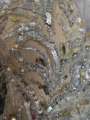 Silver Sequin Prom Dress thumbnail 8