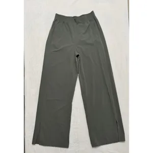 Lululemon Women's Green Stretch Woven Wide Leg High Rise Pants Size Medium thumbnail 2