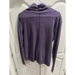 Lululemon Reversible Scuba Hoodie Purple Stripe Solid Size Small Womens Pullover thumbnail 2