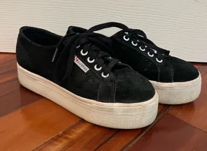 Superga black platform sneaker thumbnail 1
