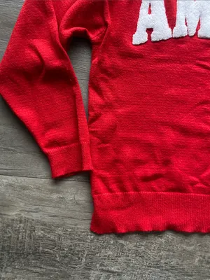 32 Degrees Amour Red Crewneck Sweater Womens Sz Medium thumbnail 5