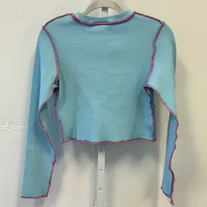 Y2K‎ The Ragged Priest Urban Outfitters Women's Blue Y2K Cutout Ribbed Top Sz 14 thumbnail 4