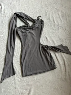 Outcast Clothing Zarah Mini Dress Charcoal thumbnail 8