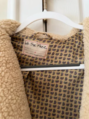 Free People Cream Teddy Button-Front Jacket thumbnail 5