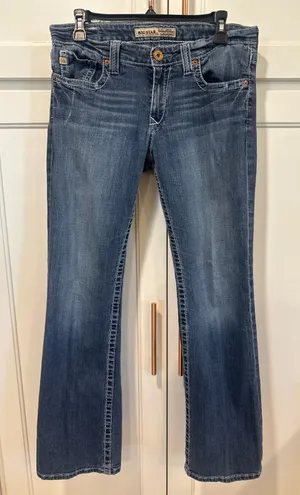 Big Star Sweet Boot Ultra Low Rise Jeans Medium Wash western Flap Pocket 31R thumbnail 1