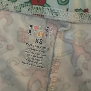 ROLLER RABBIT Women's Monkey Mas Pajamas Christmas Pajamas Size XS Matching Set thumbnail 7