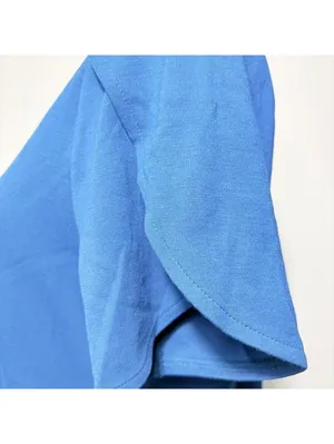 Ann Taylor Factory Blue Rayon T-Shirt with Cut-Out Sleeves, New with Tags thumbnail 3