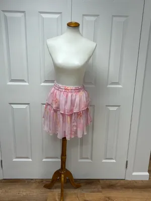 Love‎ Shack Fancy - Summer Morning Ruffle Mini Skirt - Size S. thumbnail 2