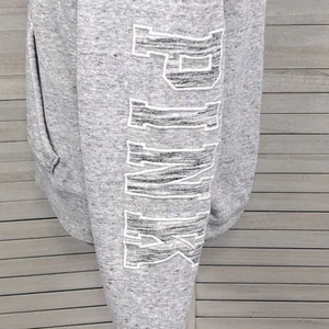 PINK/VICTORIA'S SECRET 1/4 Zip Sweatshirt Heather Gray/White-Medium thumbnail 3