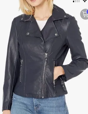 Max Studio women’s vegan leather jacket. Black. Size small. thumbnail 1