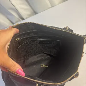 Michael‎ Kors Jesse Large Satchel Shoulder Bag Black Pebble Leather Purse thumbnail 8
