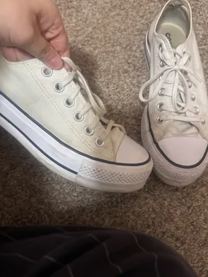 Low top white platform converse  thumbnail 5