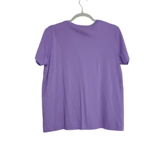 Ralph Lauren Sport Women's Large Purple V-Neck Cotton T-Shirt Green Pony Logo thumbnail 5