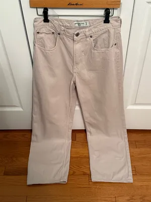 Abercrombie & Fitch The Loose High Rise Jeans in Beige thumbnail 2
