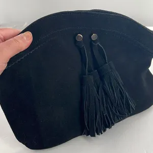 Mossimo suede boho fringe tassel Top zipper clutch thumbnail 7