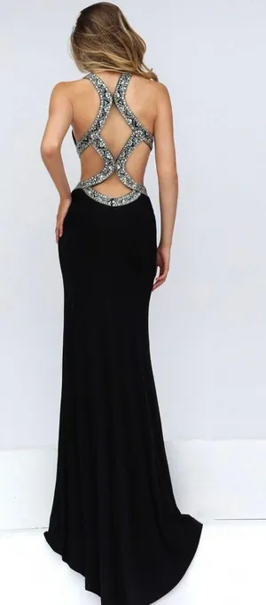 Sherri Hill 50383 Long Black Prom Dress thumbnail 2