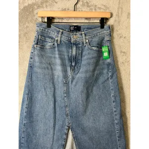 GAP Denim Maxi‎ Skirt Medium Wash Front Slit Casual Minimalist Y2K Chic 2/26 New thumbnail 2