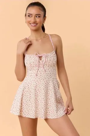 NWT! Popflex Target X Blogilates Tie Front Twirl Active Dress Floral Size Small thumbnail 1