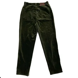 Ralph Lauren Jeans Women's Luxe Velvet Pants Olive Green Stretch Straight Leg 10 thumbnail 4