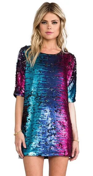 Matte Magenta BLAQUE LABEL All Over Sequins Size Small Revolve Club Party Glam thumbnail 1