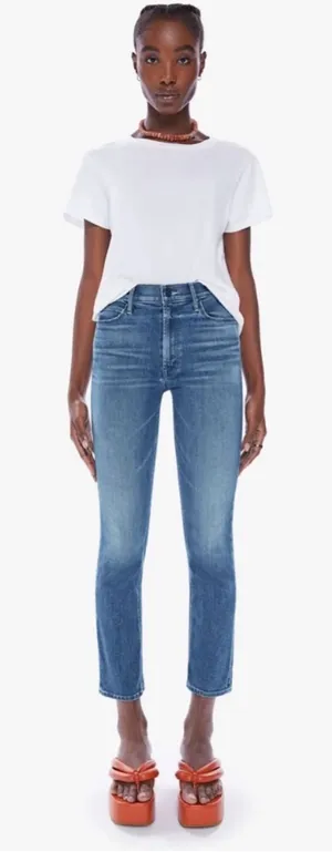 Mother Mid Rise Dazzler Ankle Jeans Sz 29 Wish On A Star Blue thumbnail 1