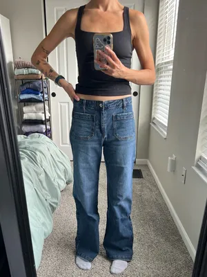 Sanctuary Dark Blue Wide-Leg Jeans thumbnail 2