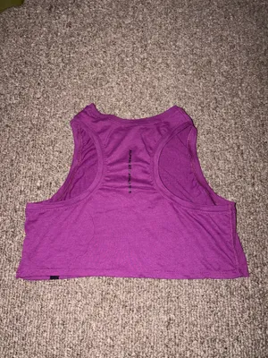 Alphalete flowy cropped tank top purple thumbnail 2