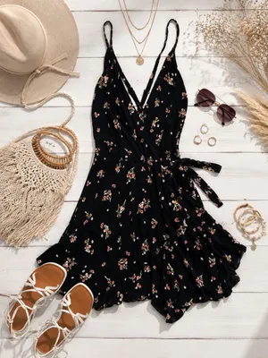 Free People Floral Romper Dress thumbnail 2