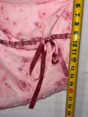 Womens Y2K Coquette Floral Asymmetrical Tank Top Size S Pink Ballet Fairy Girly thumbnail 6