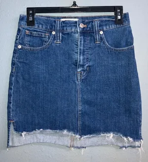 Madewell High Rise Classic Blue Denim Jeans Skirt size 25 #736 thumbnail 1