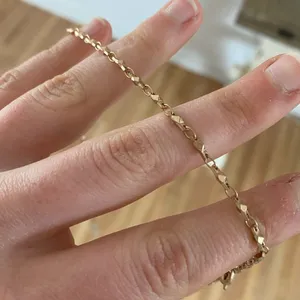 Loft rose gold long chain with small tassels and beads thumbnail 4