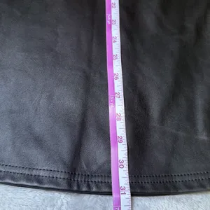 New LuLaRoe Elegant Womens Size Large Avery Skirt Black Faux Leather Midi Career thumbnail 9