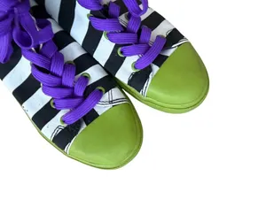 BEETLEJUICE Women’s Sand Monster Striped High Top Sneakers Size 7 thumbnail 2