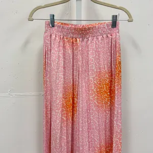 Manoush Ombré Animal Print Pleated High‎ Waist Lightweight Wide Leg Pants Sz 4 thumbnail 3