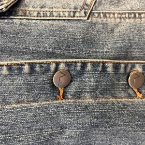 VTG Venezia Blue Stretch‎ Denim Chore Utility Button Front Jean Jacket Sz 14/16 thumbnail 2