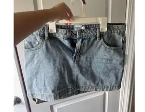 Princess Polly Denim Mini Skirt thumbnail 3